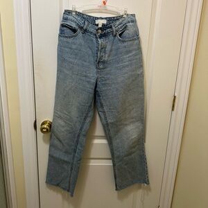 H&M Light Blue Flare Jeans waist size 4 altered!
